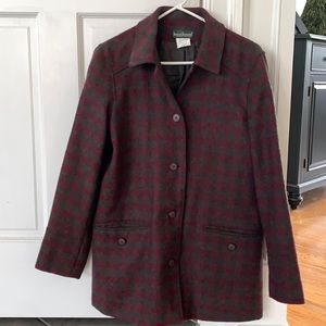 Harve benard 100% wool plaid jacket